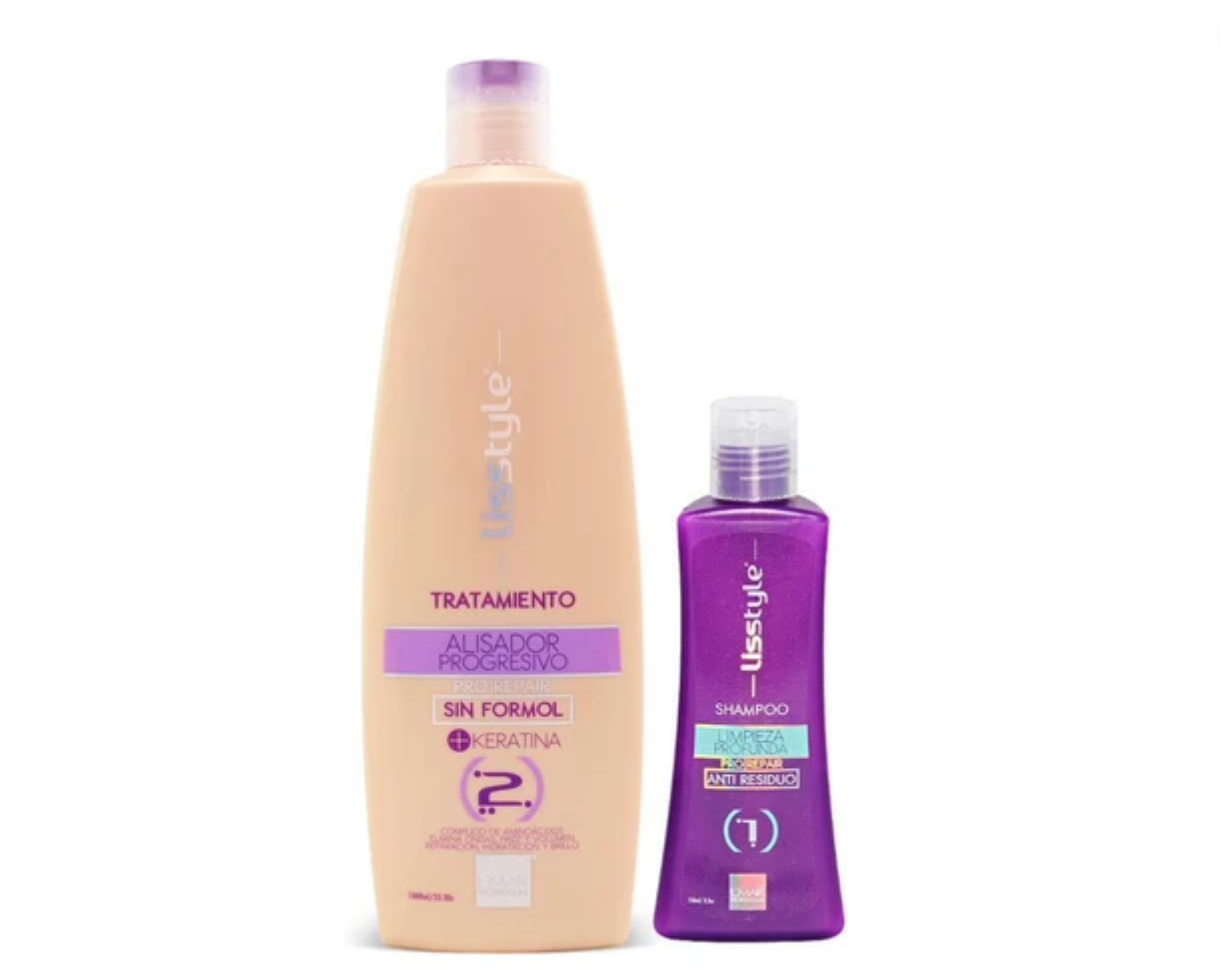 Liss Style Keratin Treatment 1L (2 Step Kit) - Hair Straightening System