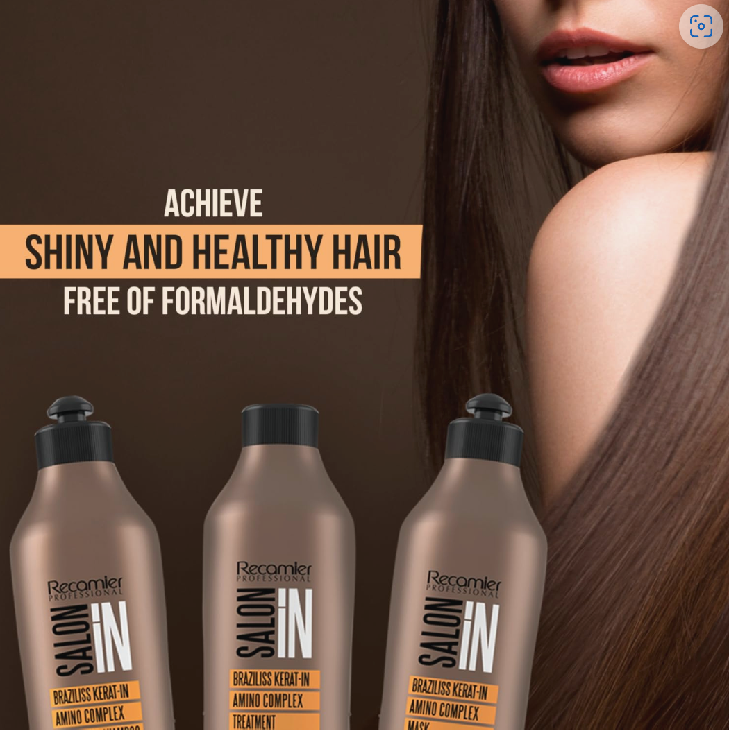 Recamier 3-Step System SalonIn Braziliss Keratin Hair Brazilian Straightening Treatment