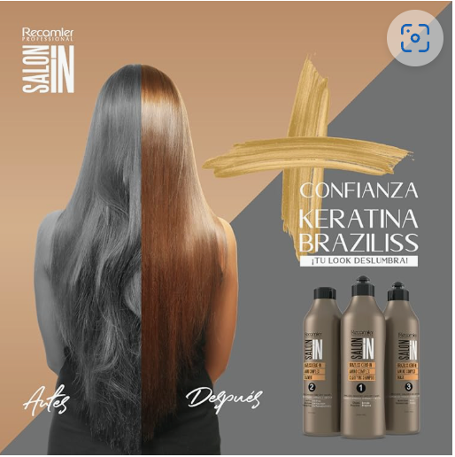 Recamier 3-Step System SalonIn Braziliss Keratin Hair Brazilian Straightening Treatment