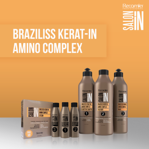 Recamier 3-Step System SalonIn Braziliss Keratin Hair Brazilian Straightening Treatment