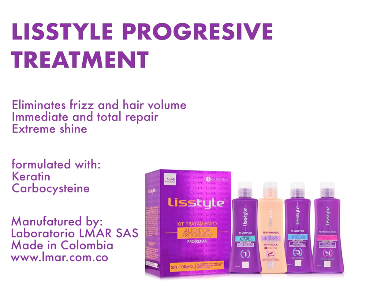 Liss Style Keratin Treatment 1L (2 Step Kit) - Hair Straightening System